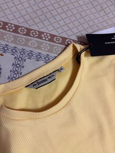Cute Yellow Ruffled Sleeve Top