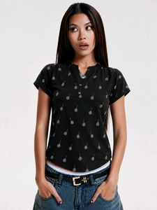 Stylish Black Printed Top