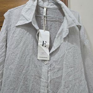 Textured Button-Up Shirt