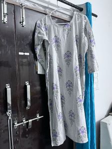 Elegant Floral Print Kurta Set