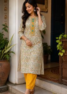Pure cotton Kurta pant set