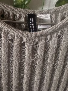 Ribbed Knit Tank Top with Tie Detail