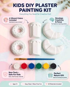 DIY Ceramic Painting Kit - Donut &amp; Croissant