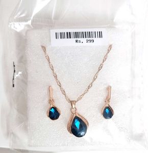 Blue Teardrop Jewelry Set