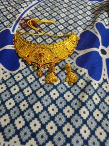 Gold-Plated Indian Jewelry Set