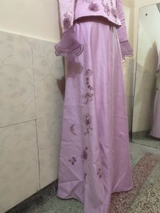 Elegant Lavender Embroidered Gown