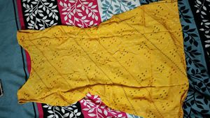 Yellow Sleeveless Kurti