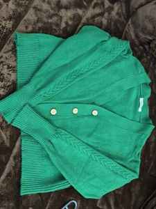 Emerald Green Knit Cardigan