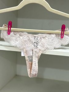 Women Lace Pink Thongs
