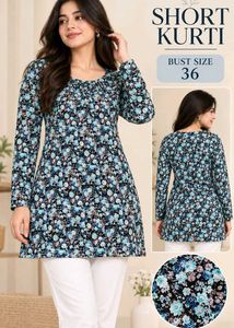 Floral Print Short Kurti