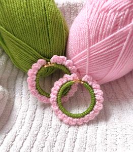 Handmade Crochet Flower bangles for baby