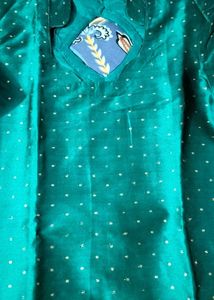 SEA GREEN SILK KURTA