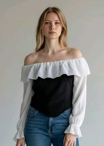 Off Shoulder Ruffle Blouse