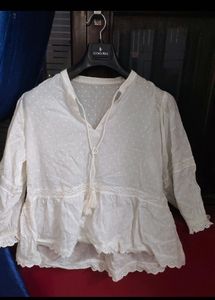 Forever 21 White  peplum top