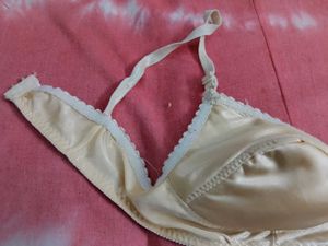 Elegant Cream Lace Trim Bra