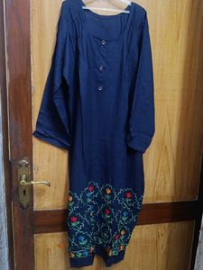 Embroidered Blue Kurta