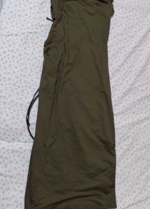 brown Ruched Maxi Dress