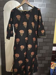 style up black kurta