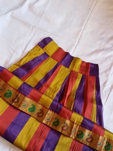 Vibrant Striped Ethnic Skirt