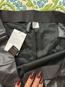 Black Faux Leather Pants