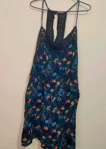 Multi Boho Floral Mini Jumpsuit 42 Bust