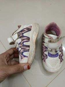 Cute White &amp; Pink Sneakers