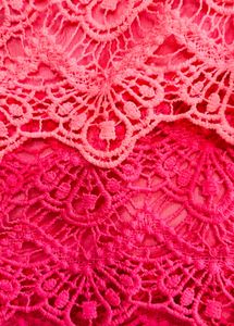 Chic Pink Lace Bikini Set with Floral Cover-up