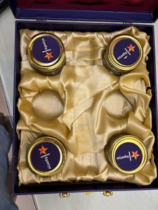 Diwali Gift Hamper Box with 4 Glass Jars | Navy Bl