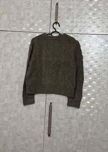 Zara sweater with gold-tone embellishments.