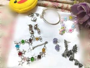 Cute Yellow Emoji Pouch with mystery jewellery
