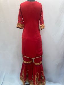 Georgette Sharara Red Colour