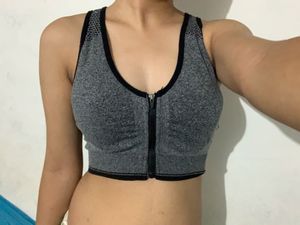 Women's Front Zip Sports Bra