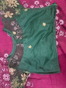 Green Embellished Blouse
