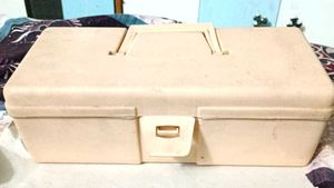 Vintage Cream Cosmetic Train box