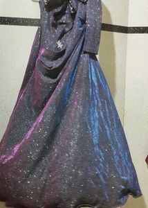 ✨ Shimmery Party Wear Gown for Girls