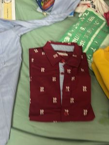 Maroon Printed Shirt