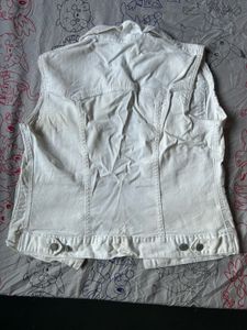 White Denim Vest