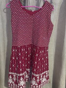 Beautiful Embroidered Maroon Ethnic Gown