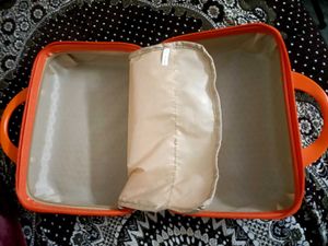 Orange Bow vanity suitcase