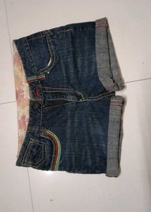 Y2K denim mini shorts