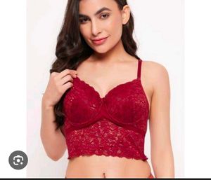 Red Lace Bralette with beautiful brief 👍