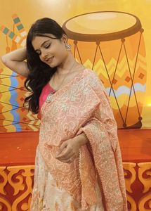 Beautiful Pink Lehnga with Floral Print