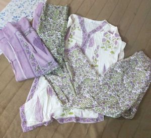 Elegant Floral Print Kurta Set