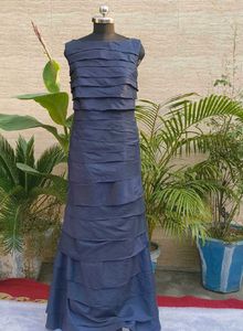 Elegant Tiered Grey Dress