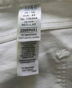White Ripped Jeans M&amp;S size 16 XL
