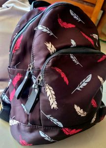Feather Print Backpack