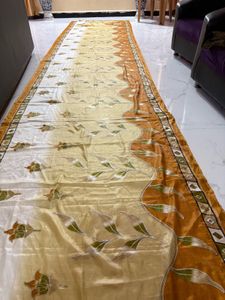 super light fabric  Beige Floral Print Saree