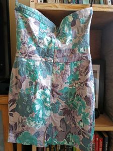 Floral Strapless Mini Dress