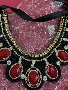 Red Beaded Neckpiece