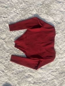 Burgundy Long Sleeve Bodysuit